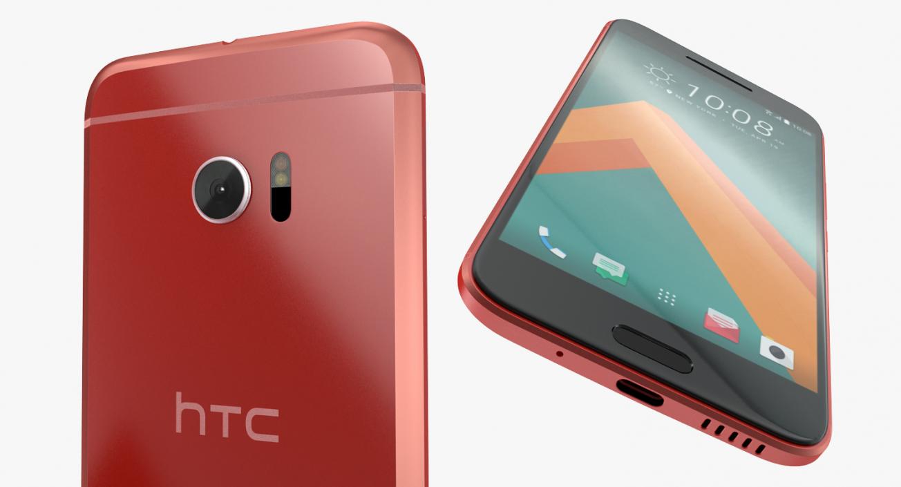 HTC 10 Camellia Red 3D model