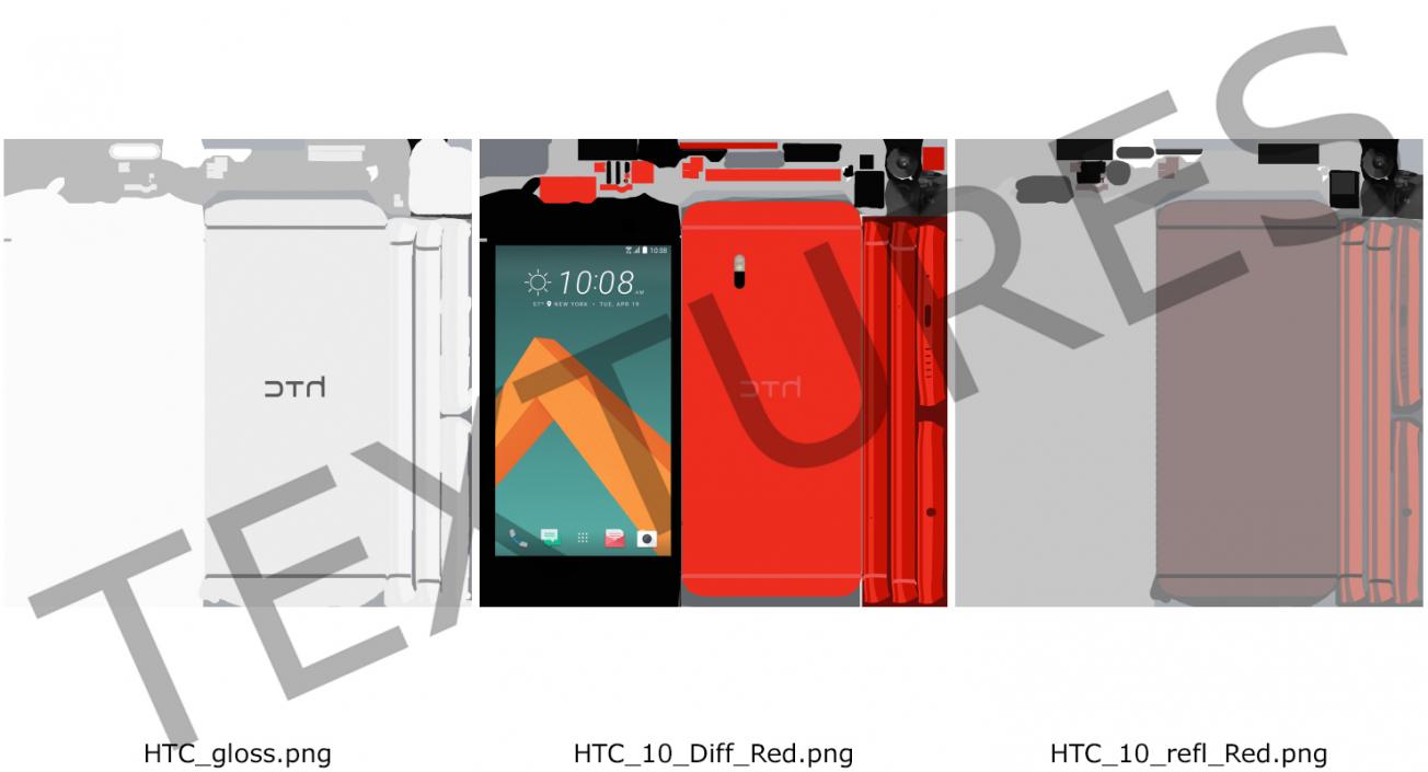 HTC 10 Camellia Red 3D model