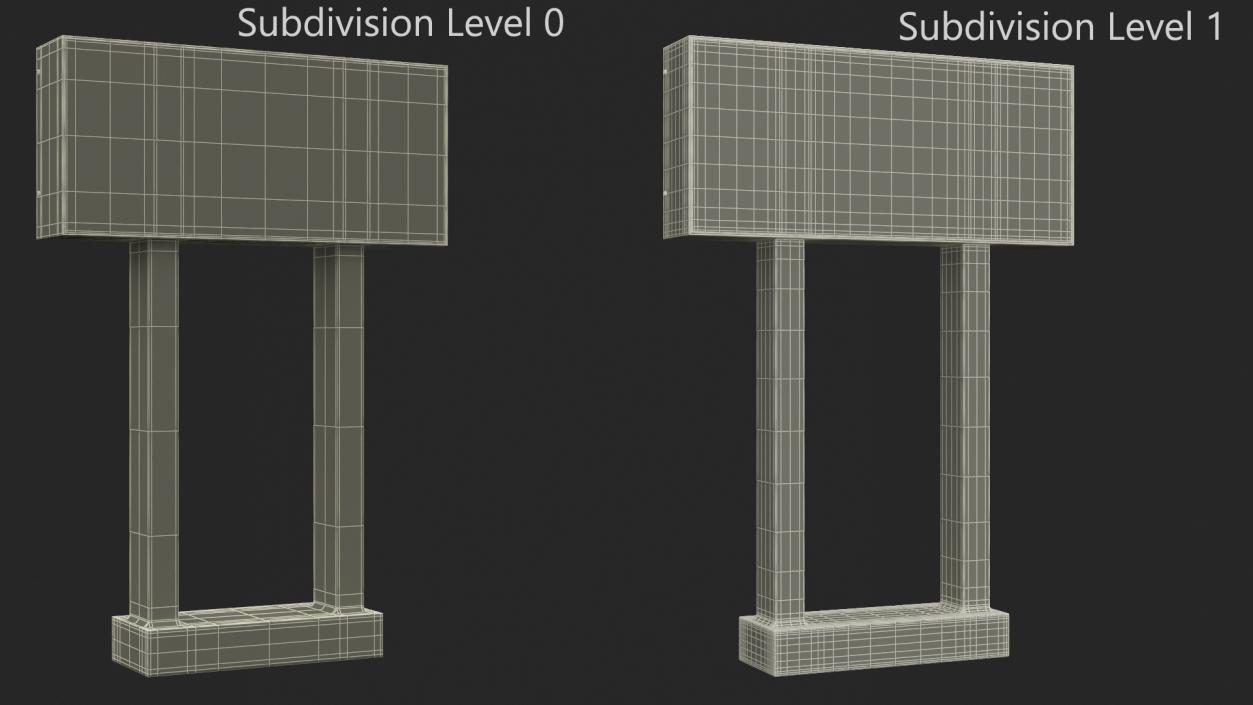 Starbucks Drive Thru Sign Light On 3D model