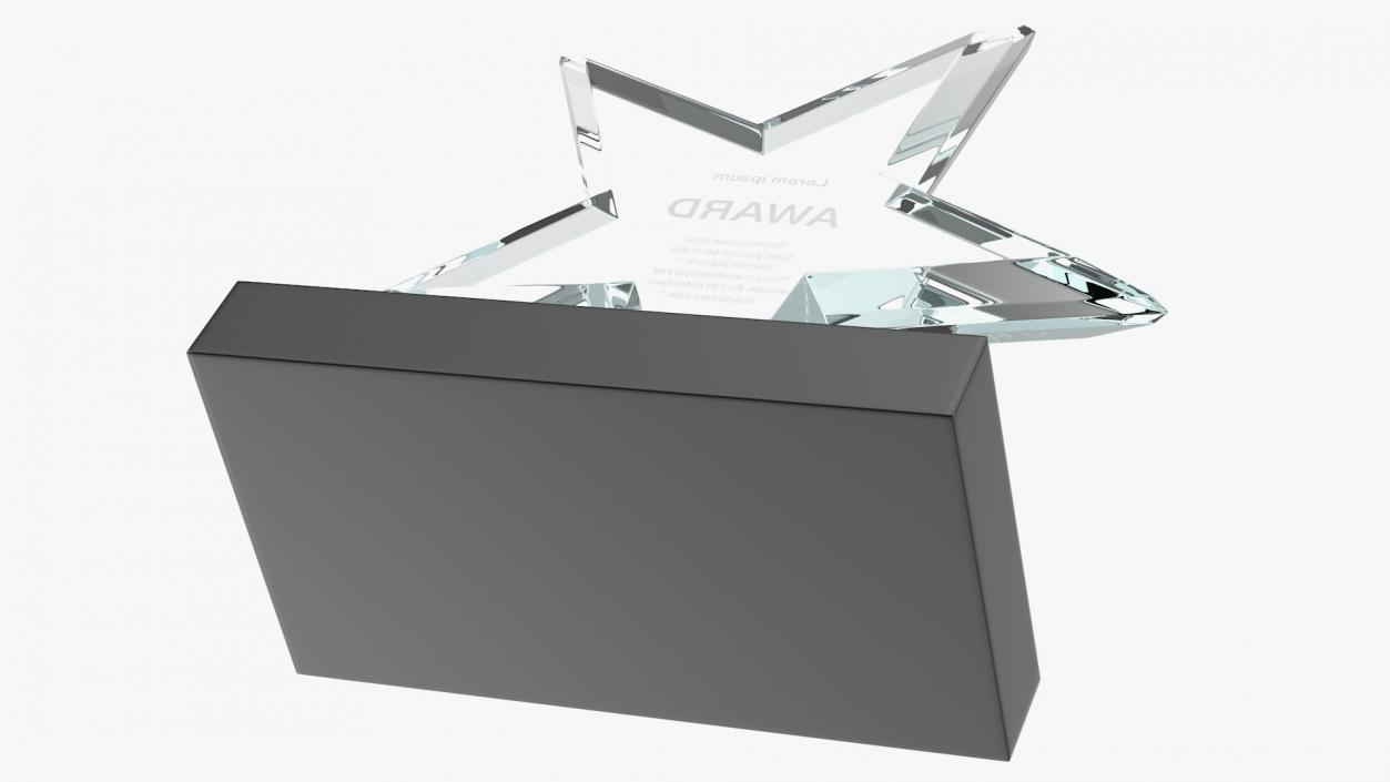 Glass Award Trophys Collection 2 3D