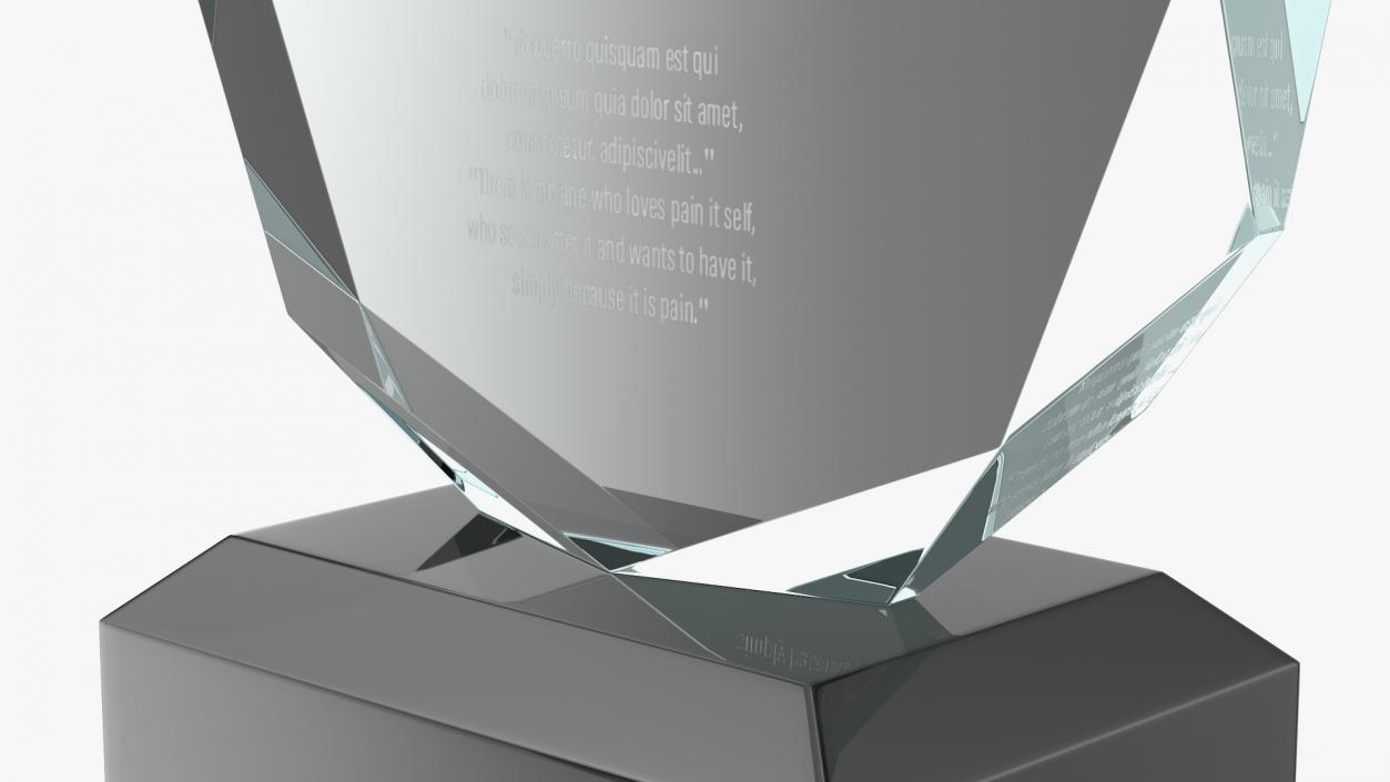 Glass Award Trophys Collection 2 3D