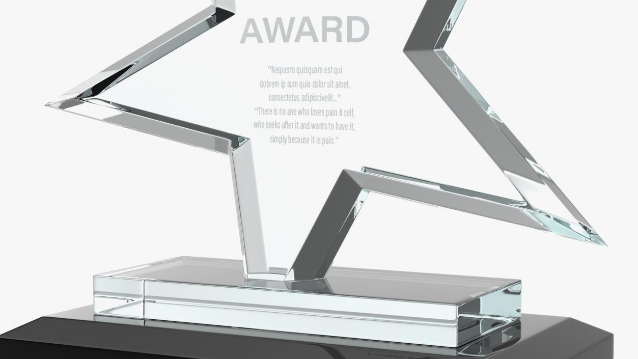 Glass Award Trophys Collection 2 3D