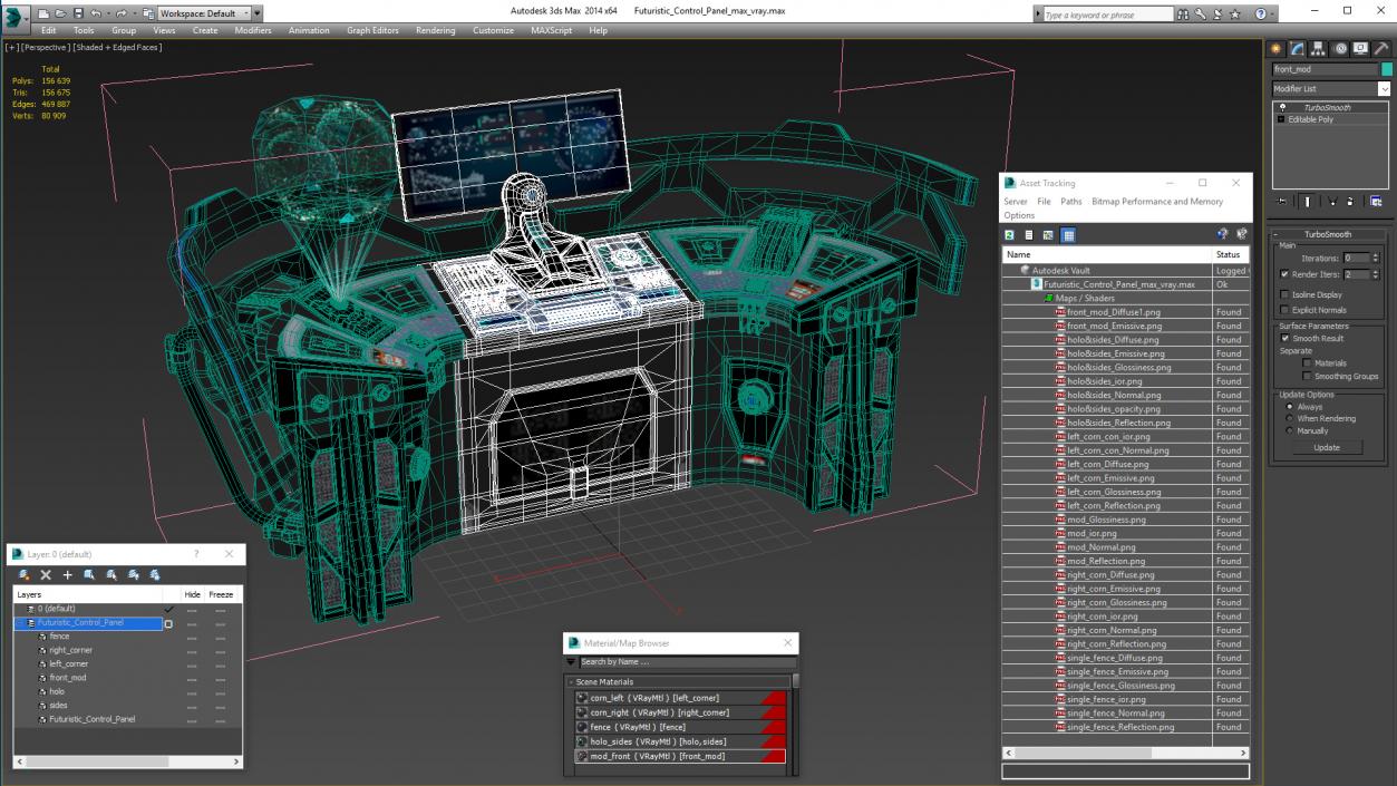 Futuristic Control Panel 3D model