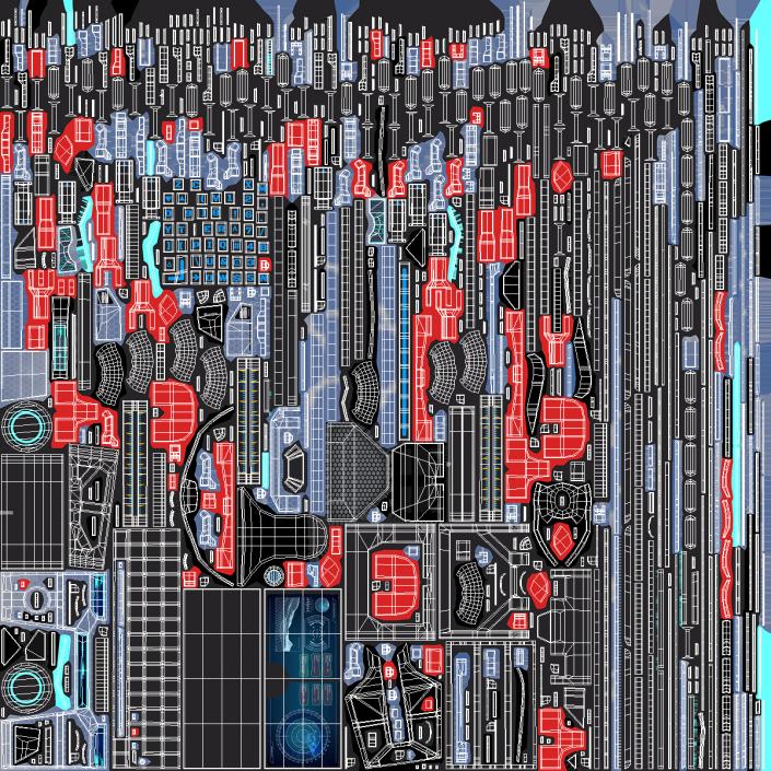 Futuristic Control Panel 3D model