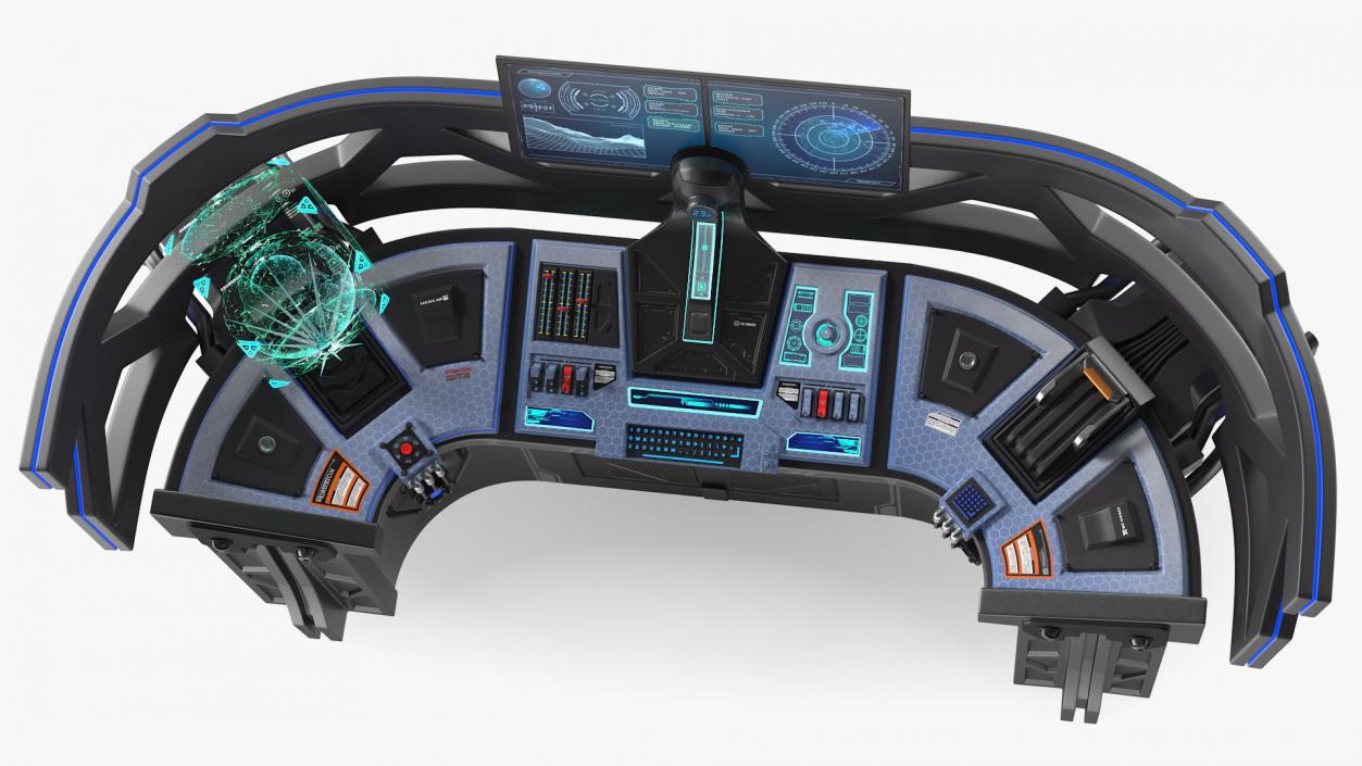 Futuristic Control Panel 3D model