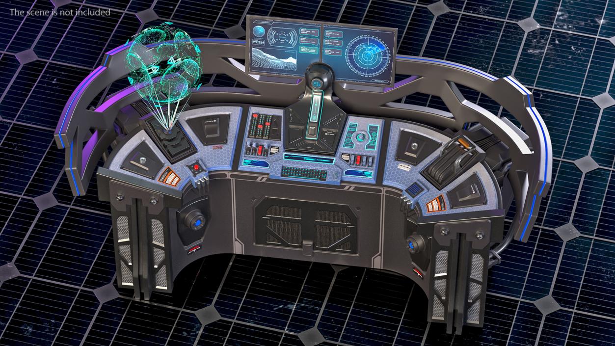 Futuristic Control Panel 3D model