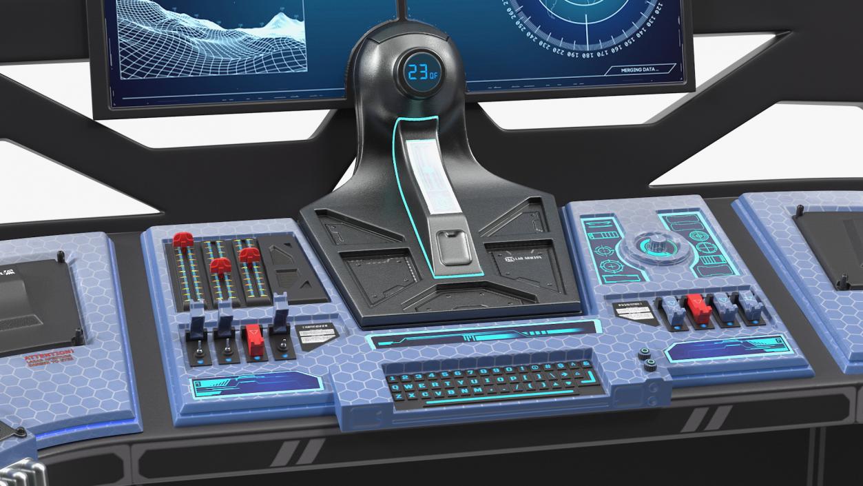 Futuristic Control Panel 3D model