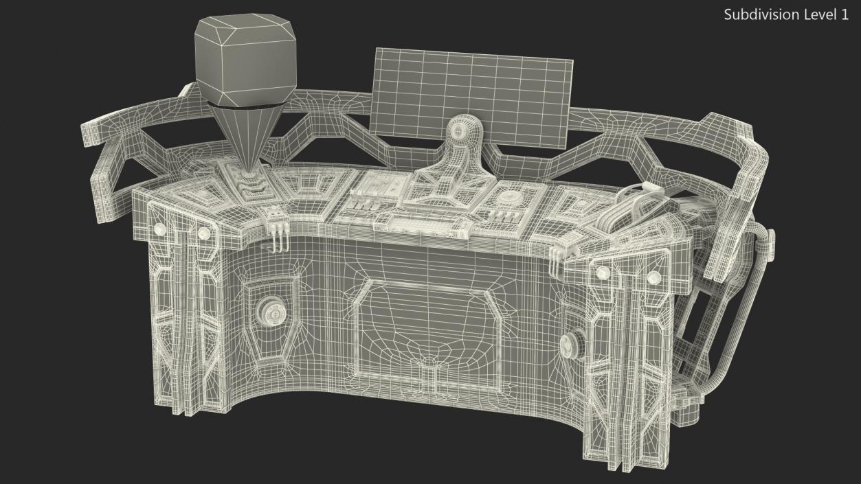 Futuristic Control Panel 3D model