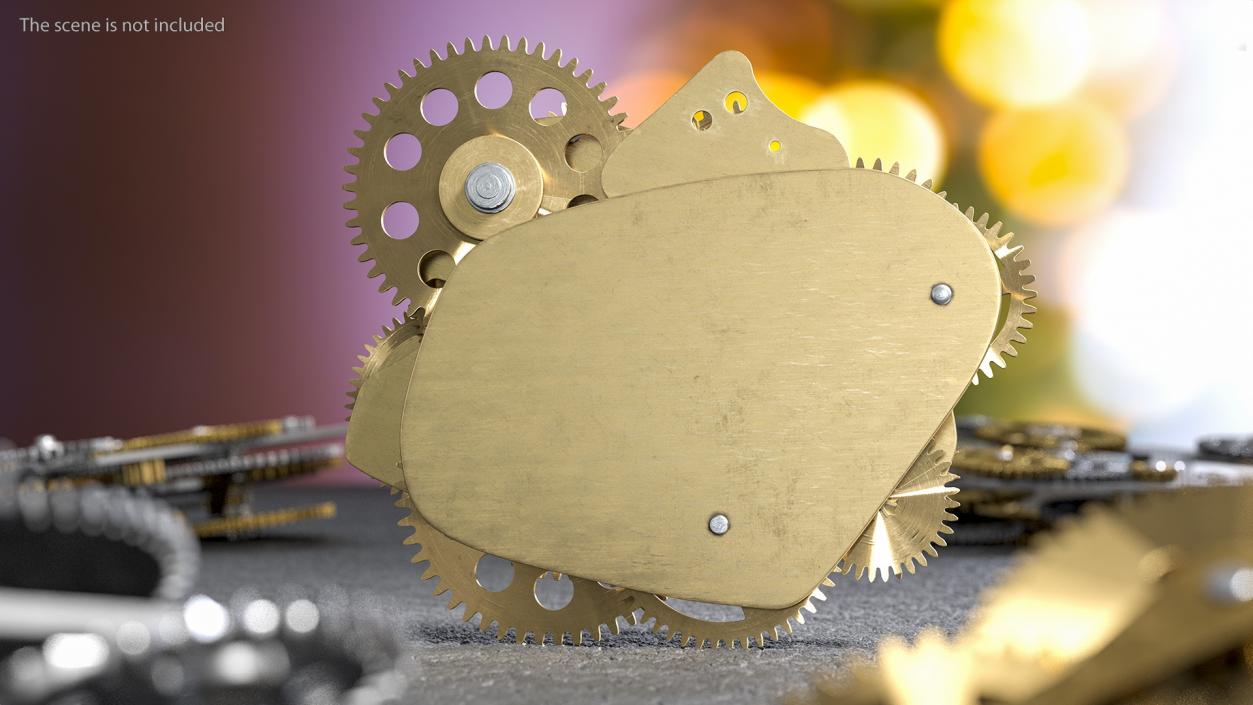 3D model Cog Gears Mechanism Brass