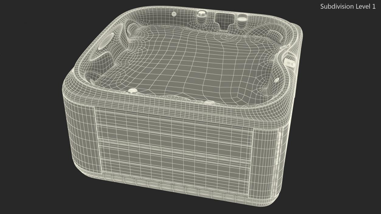 Jacuzzi J475 Spa Hot Tub Platinum with Water 3D model