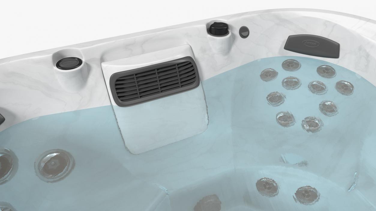 Jacuzzi J475 Spa Hot Tub Platinum with Water 3D model