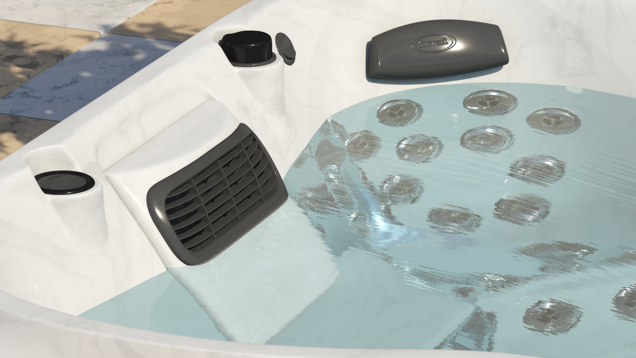 Jacuzzi J475 Spa Hot Tub Platinum with Water 3D model