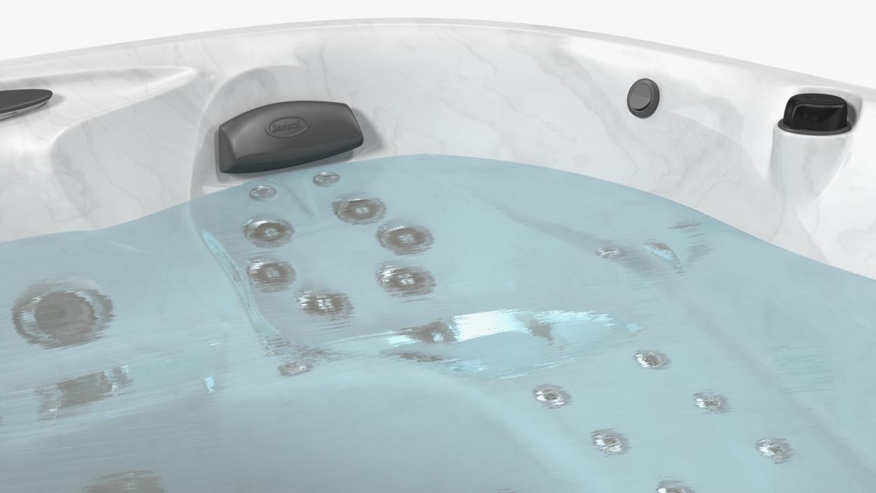 Jacuzzi J475 Spa Hot Tub Platinum with Water 3D model