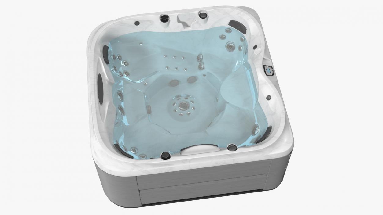 Jacuzzi J475 Spa Hot Tub Platinum with Water 3D model