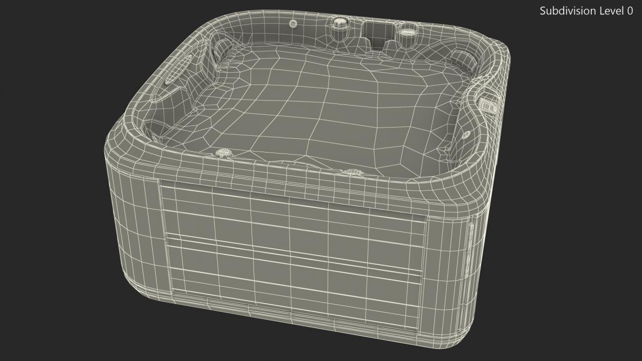 Jacuzzi J475 Spa Hot Tub Platinum with Water 3D model