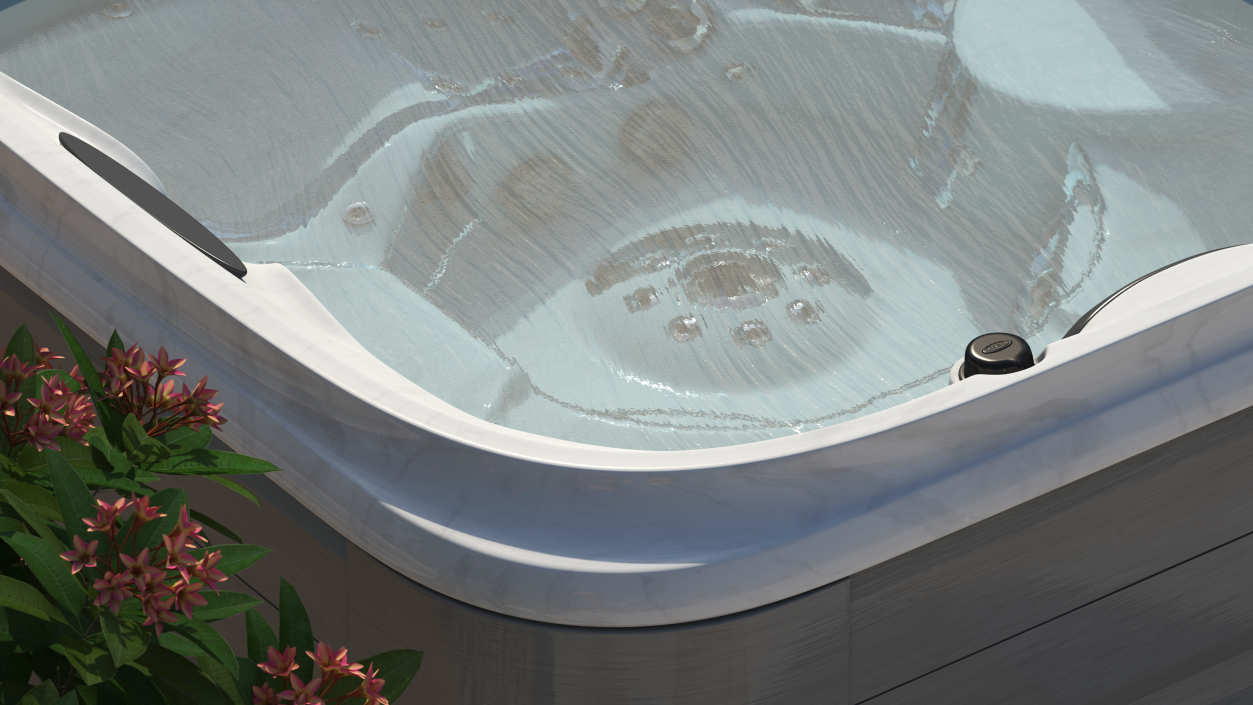 Jacuzzi J475 Spa Hot Tub Platinum with Water 3D model