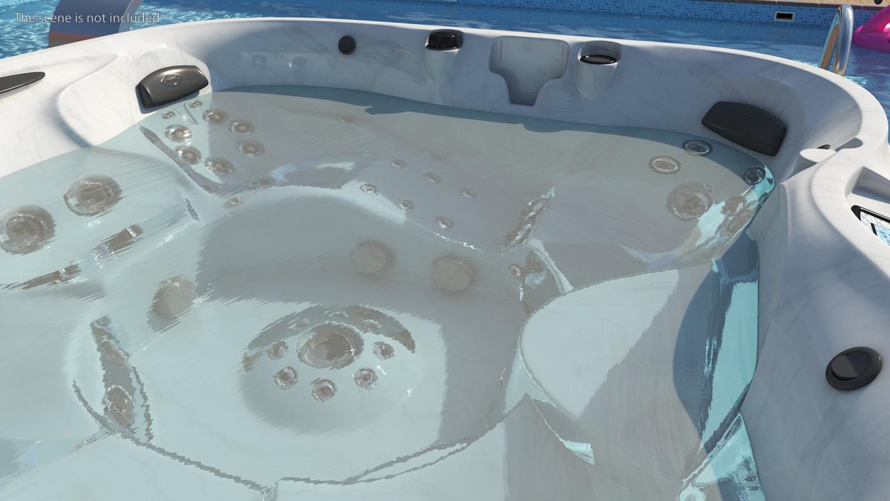 Jacuzzi J475 Spa Hot Tub Platinum with Water 3D model