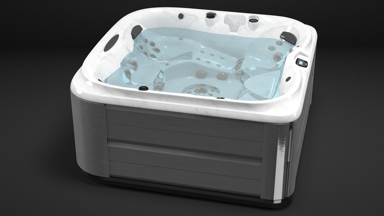 Jacuzzi J475 Spa Hot Tub Platinum with Water 3D model