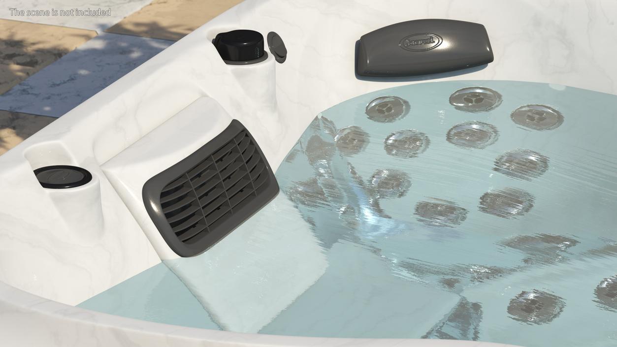 Jacuzzi J475 Spa Hot Tub Platinum with Water 3D model