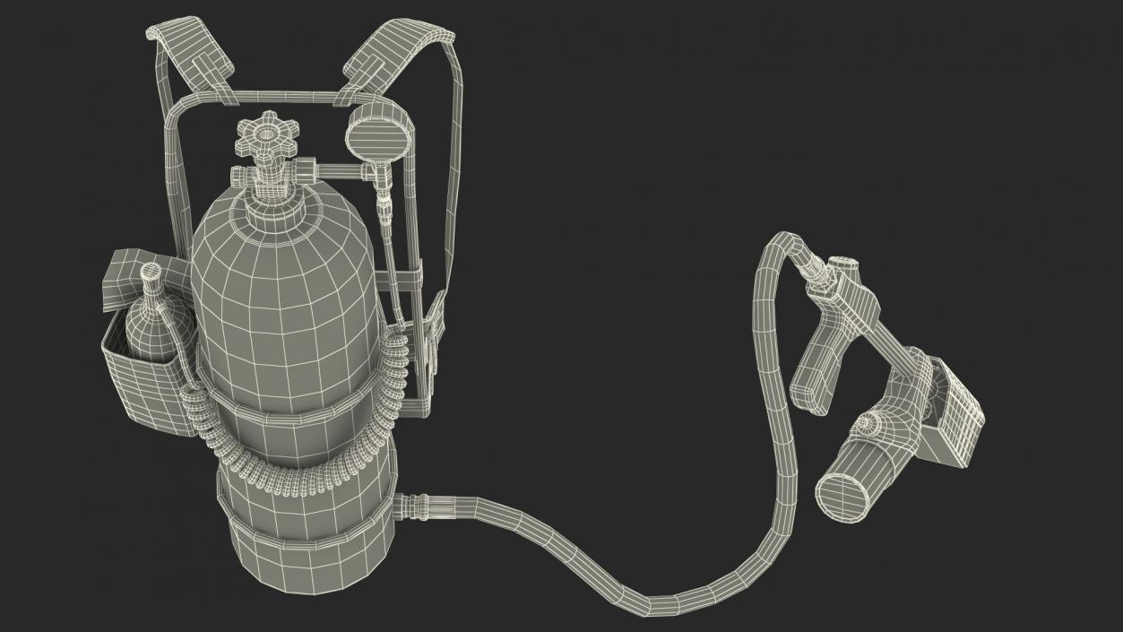 Modern Portable Backpack Flamethrower 3D