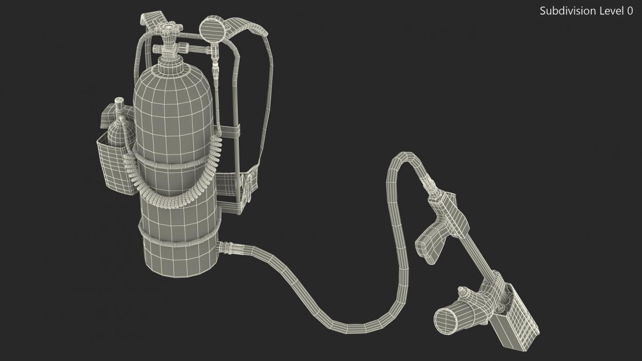 Modern Portable Backpack Flamethrower 3D