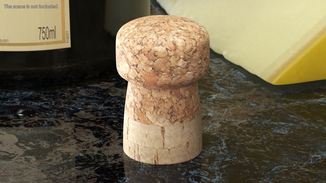 Bottle Cork Stopper 3D model