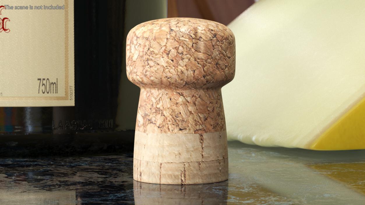 Bottle Cork Stopper 3D model