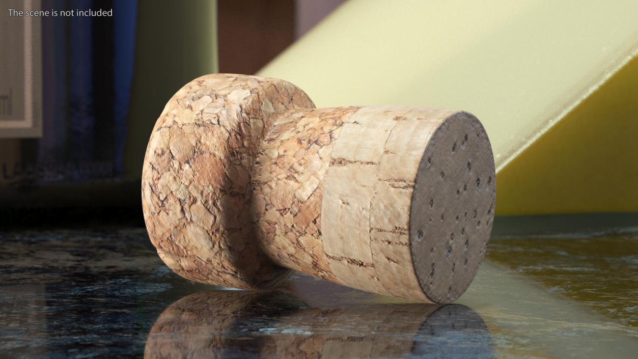 Bottle Cork Stopper 3D model