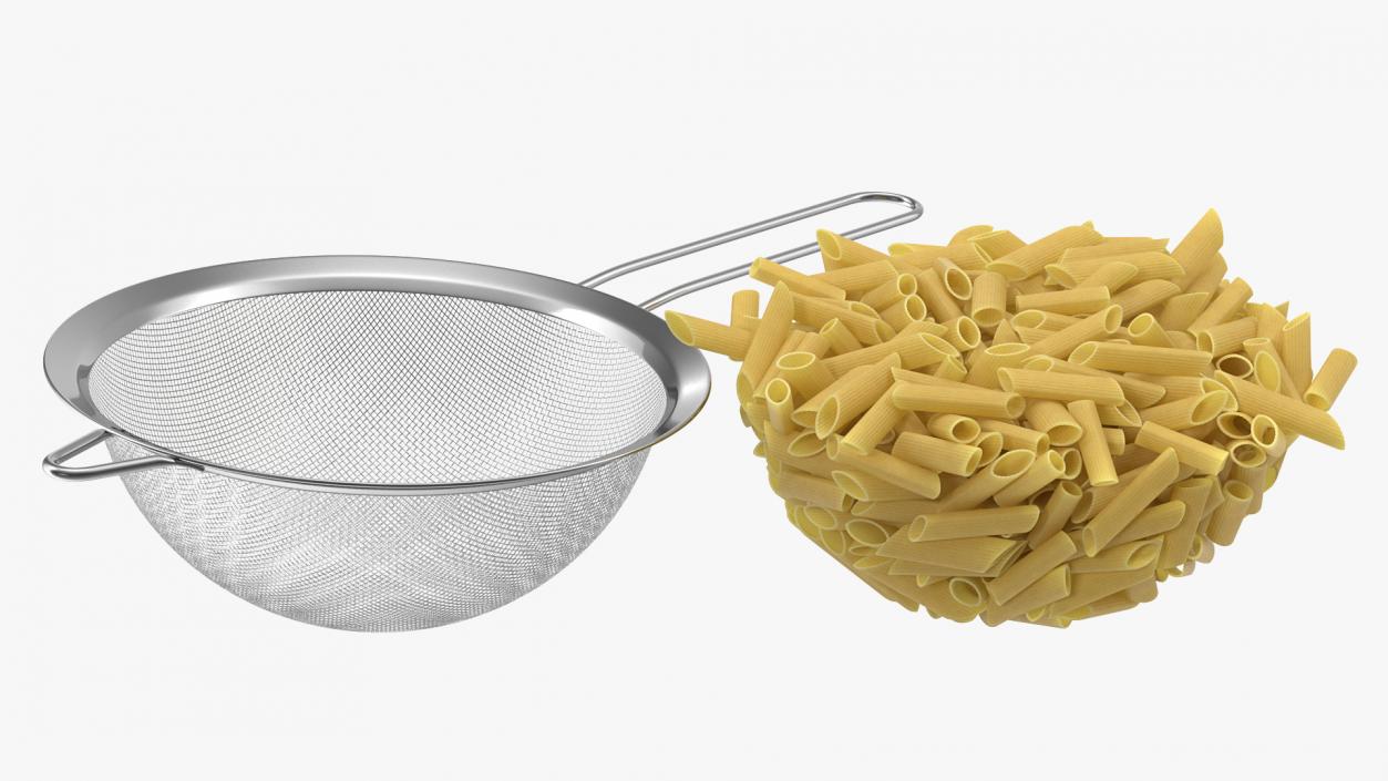 Pasta in Colander 3D