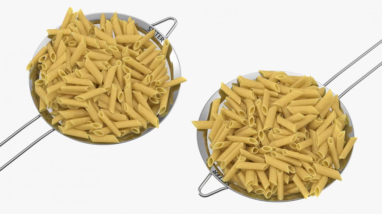 Pasta in Colander 3D