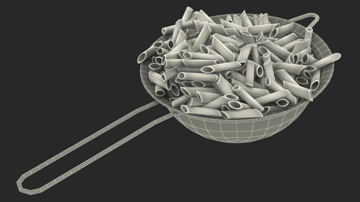 Pasta in Colander 3D