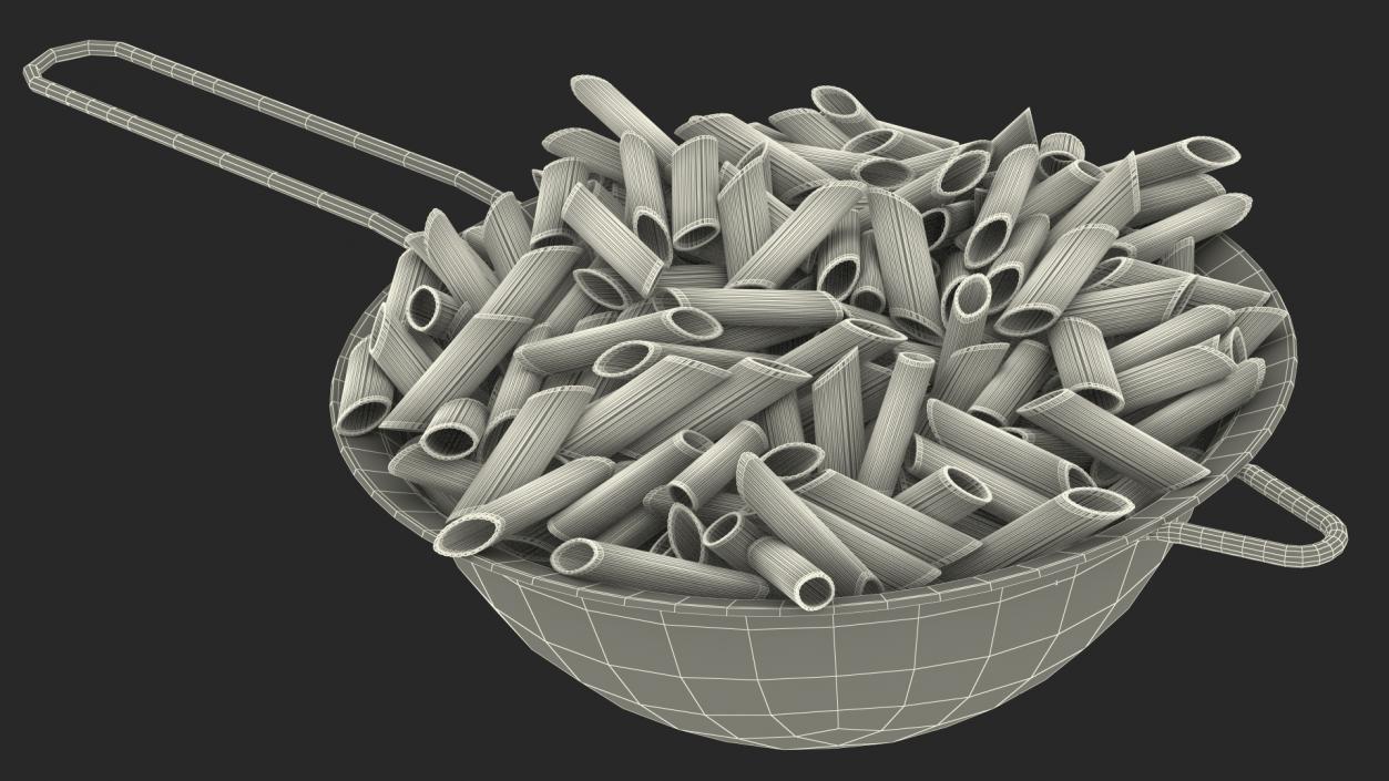 Pasta in Colander 3D