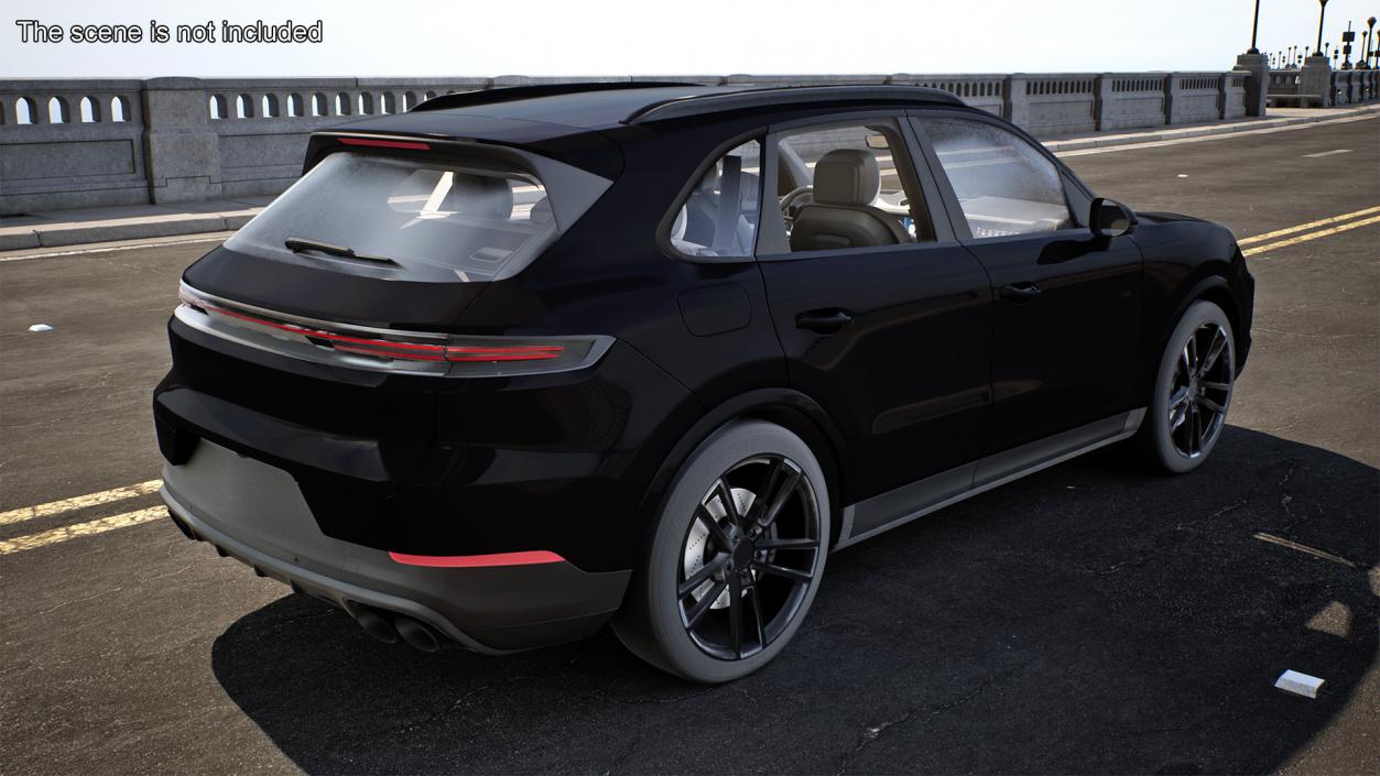 3D Luxury Black European Crossover