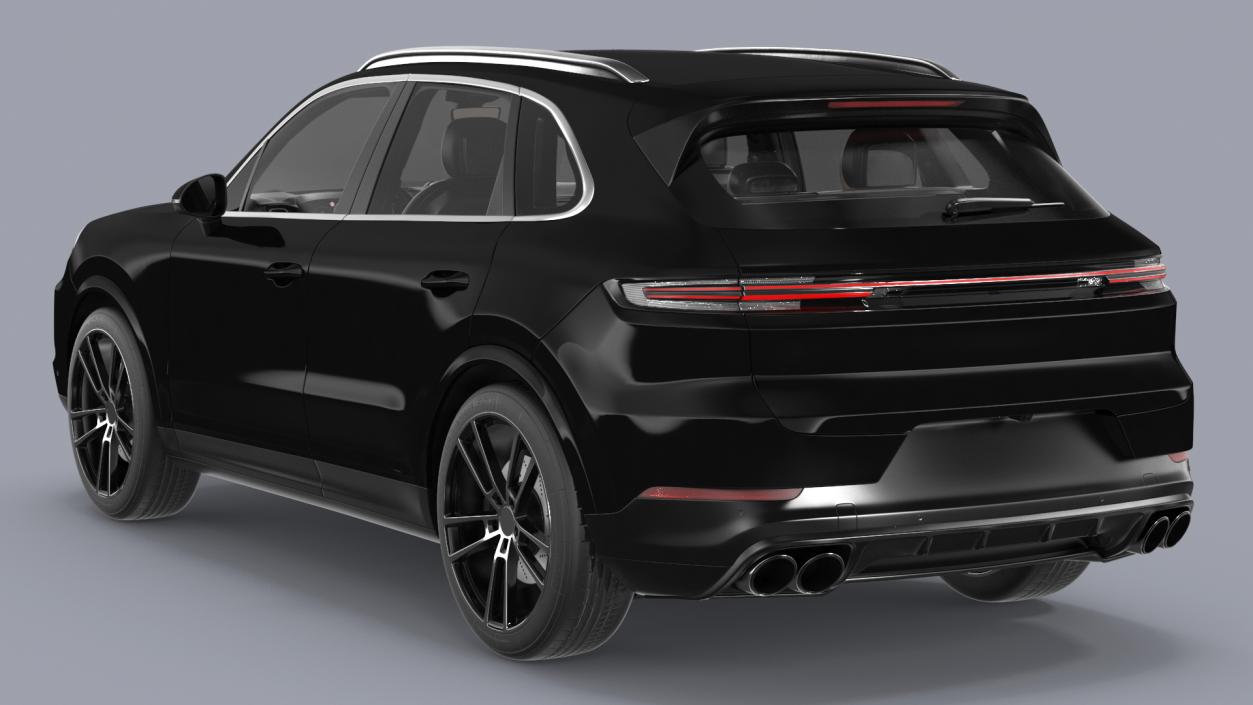 3D Luxury Black European Crossover