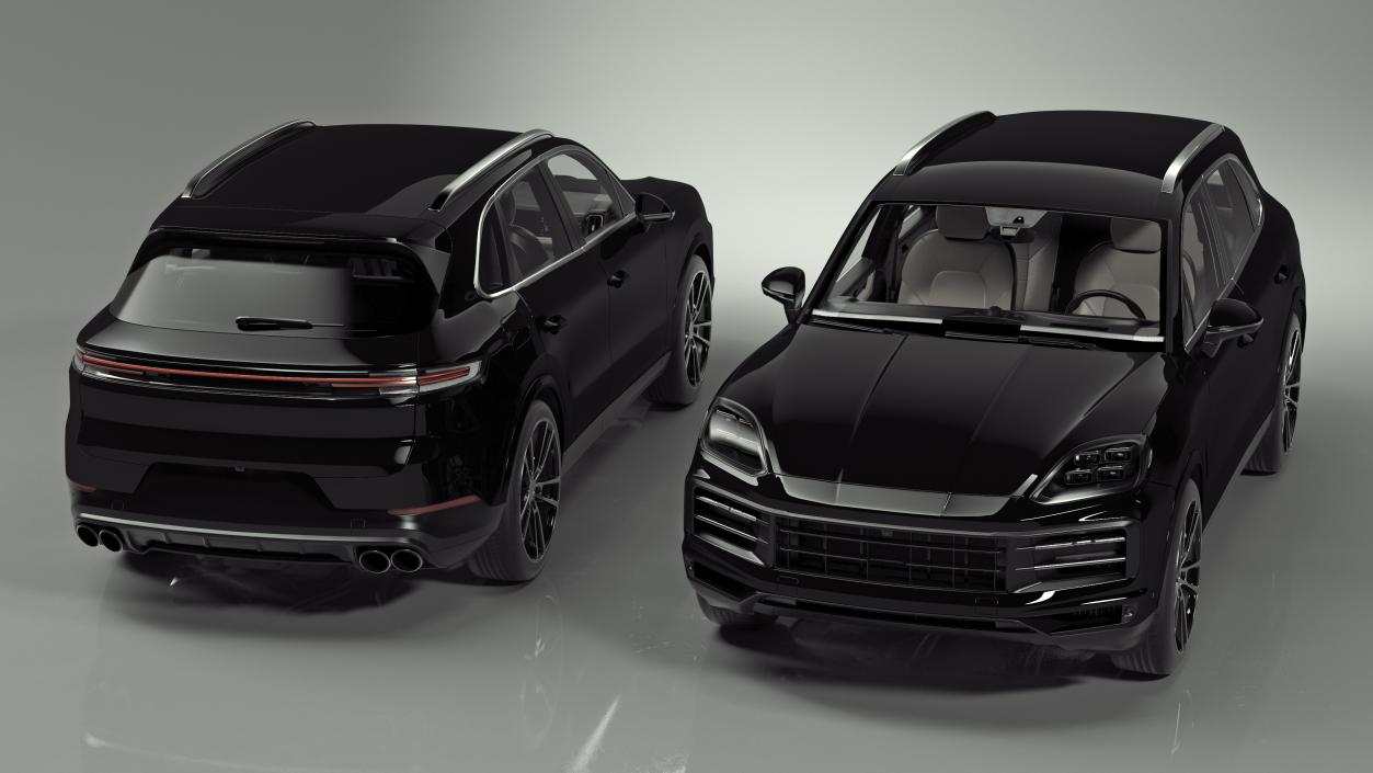 3D Luxury Black European Crossover