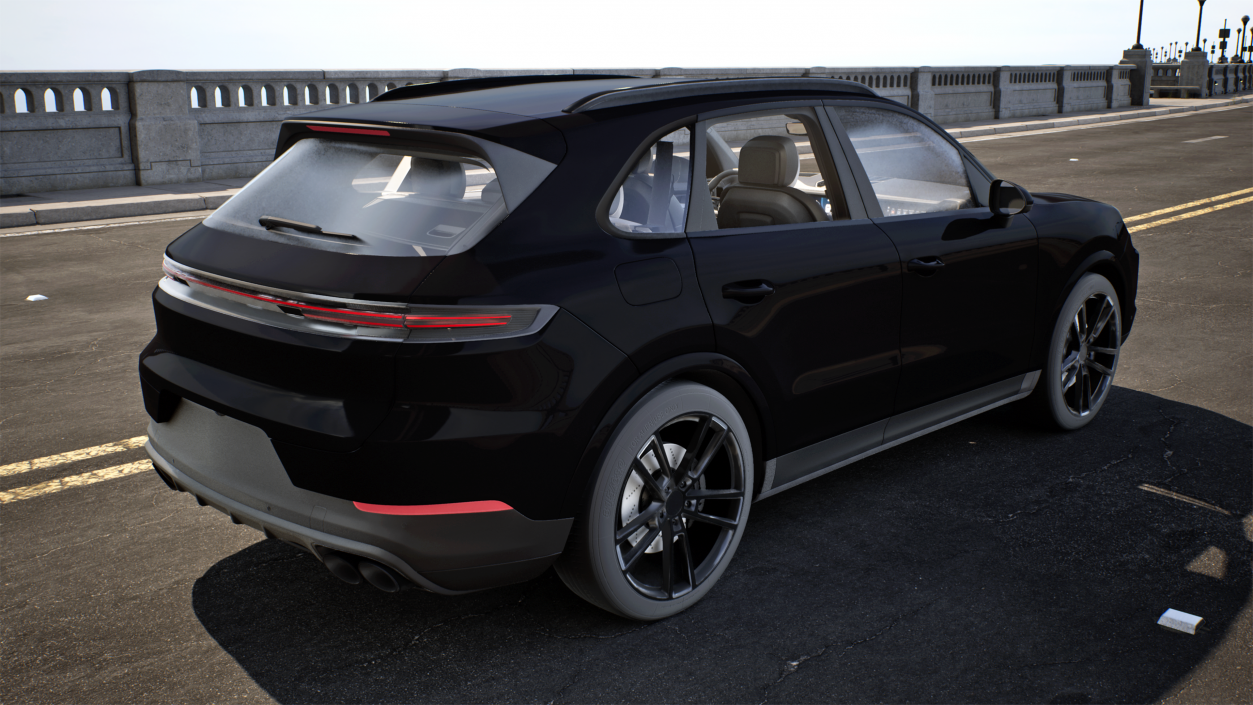 3D Luxury Black European Crossover