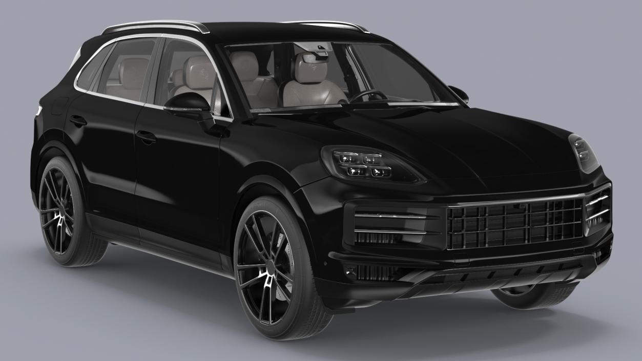 3D Luxury Black European Crossover