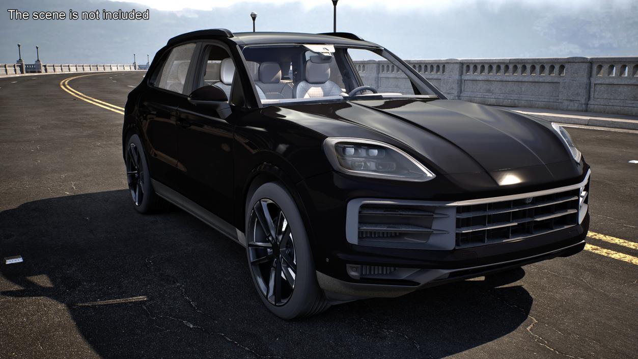 3D Luxury Black European Crossover