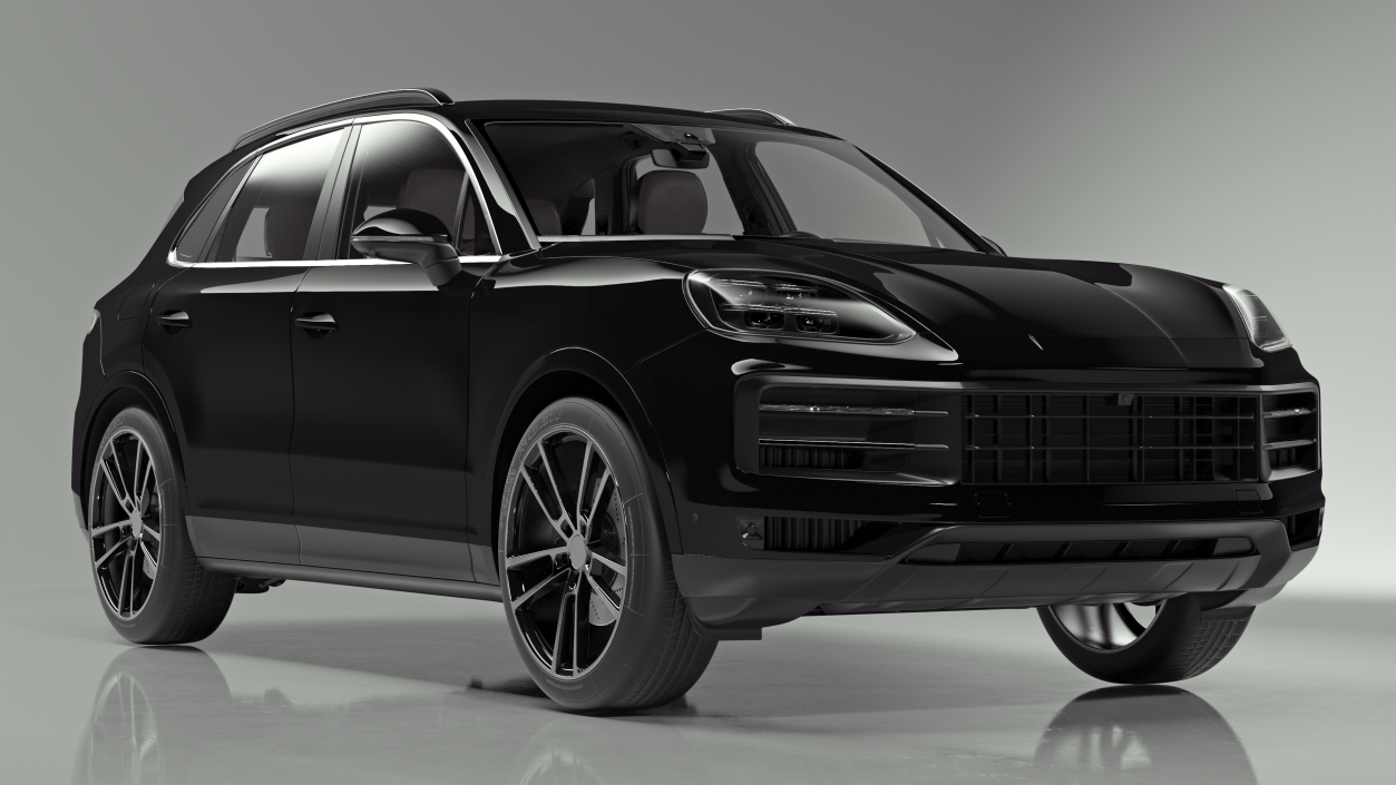 3D Luxury Black European Crossover