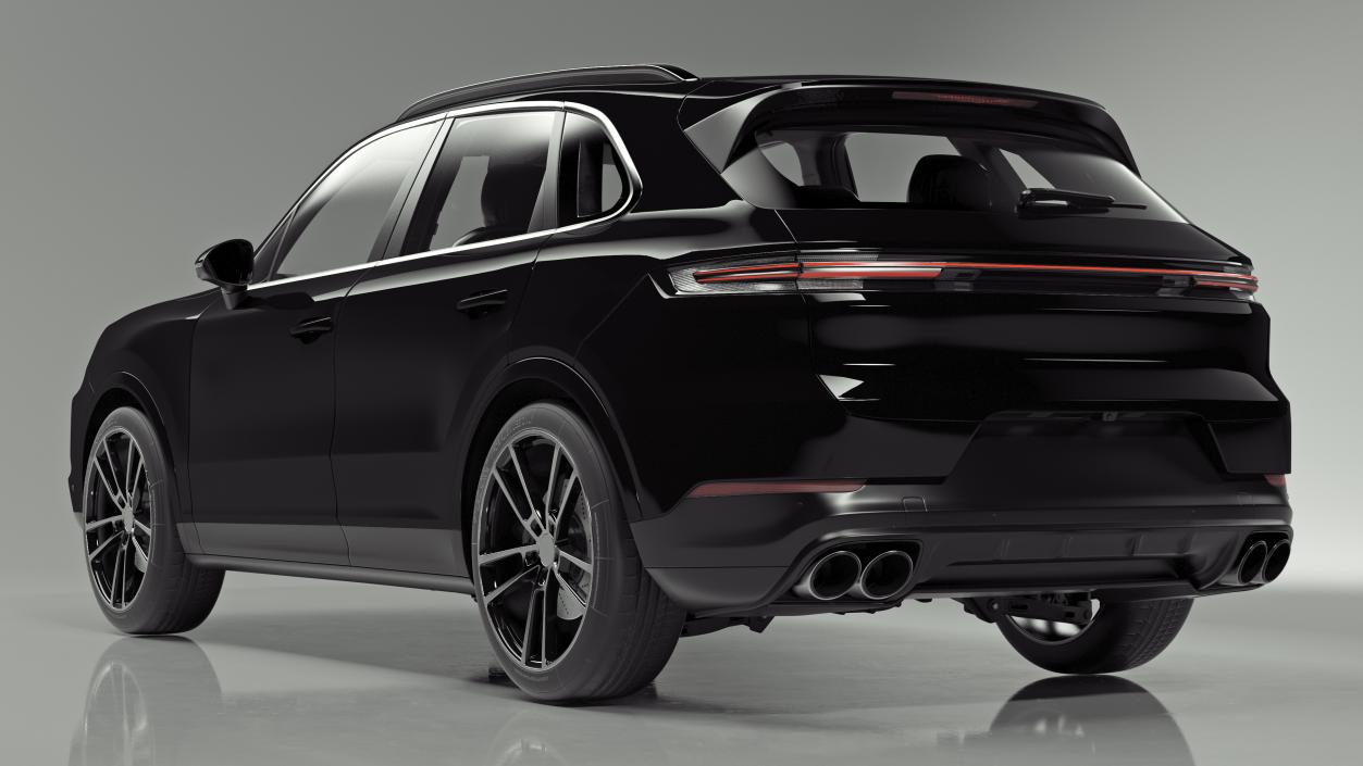 3D Luxury Black European Crossover