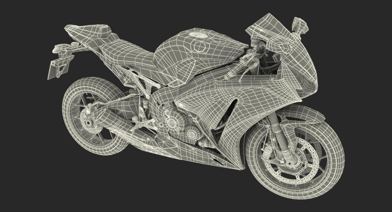 Sport Motorcycle Honda Fireblade 2017 Rigged 3D model