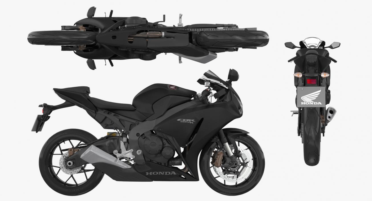 Sport Motorcycle Honda Fireblade 2017 Rigged 3D model