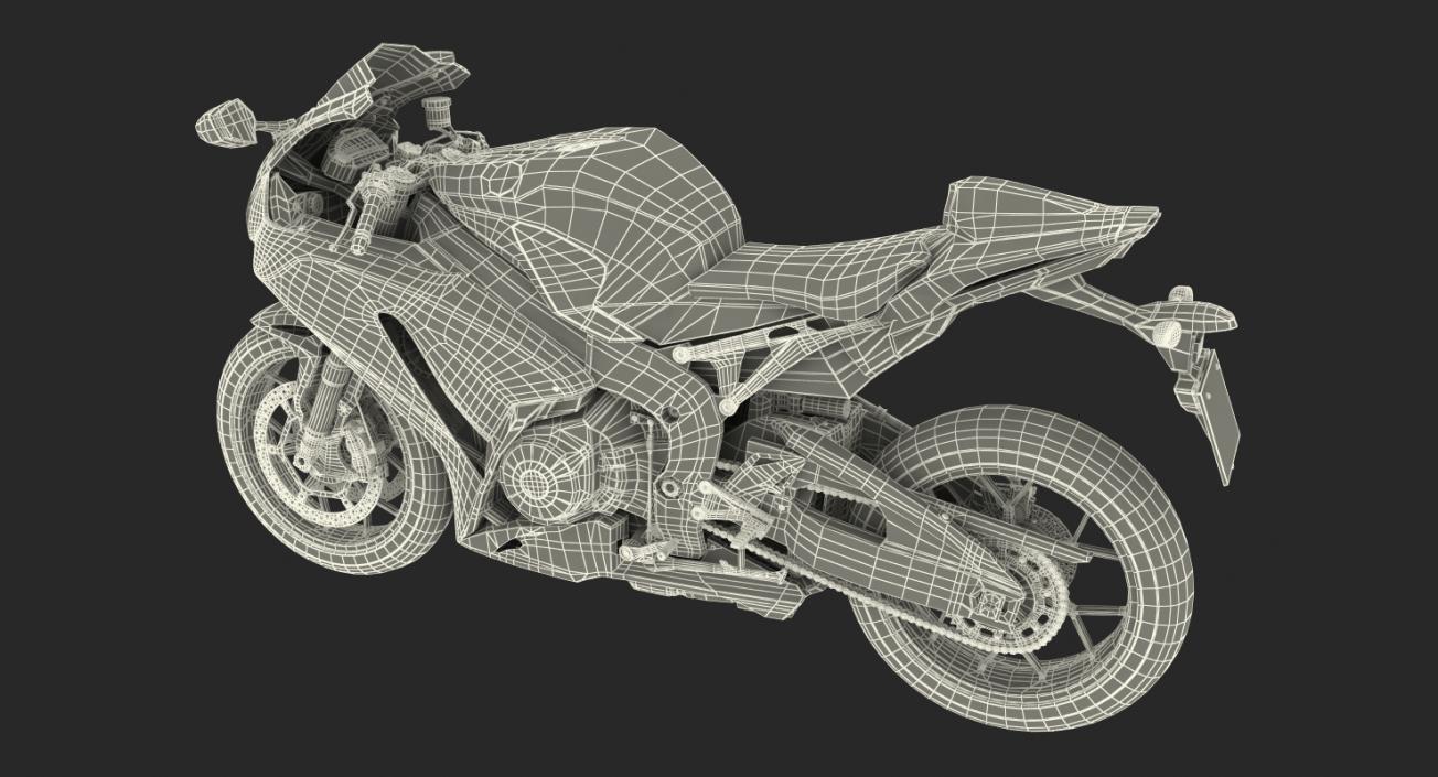 Sport Motorcycle Honda Fireblade 2017 Rigged 3D model