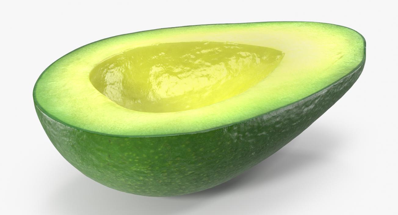 Avocado Cut in Half with Seed 3D model