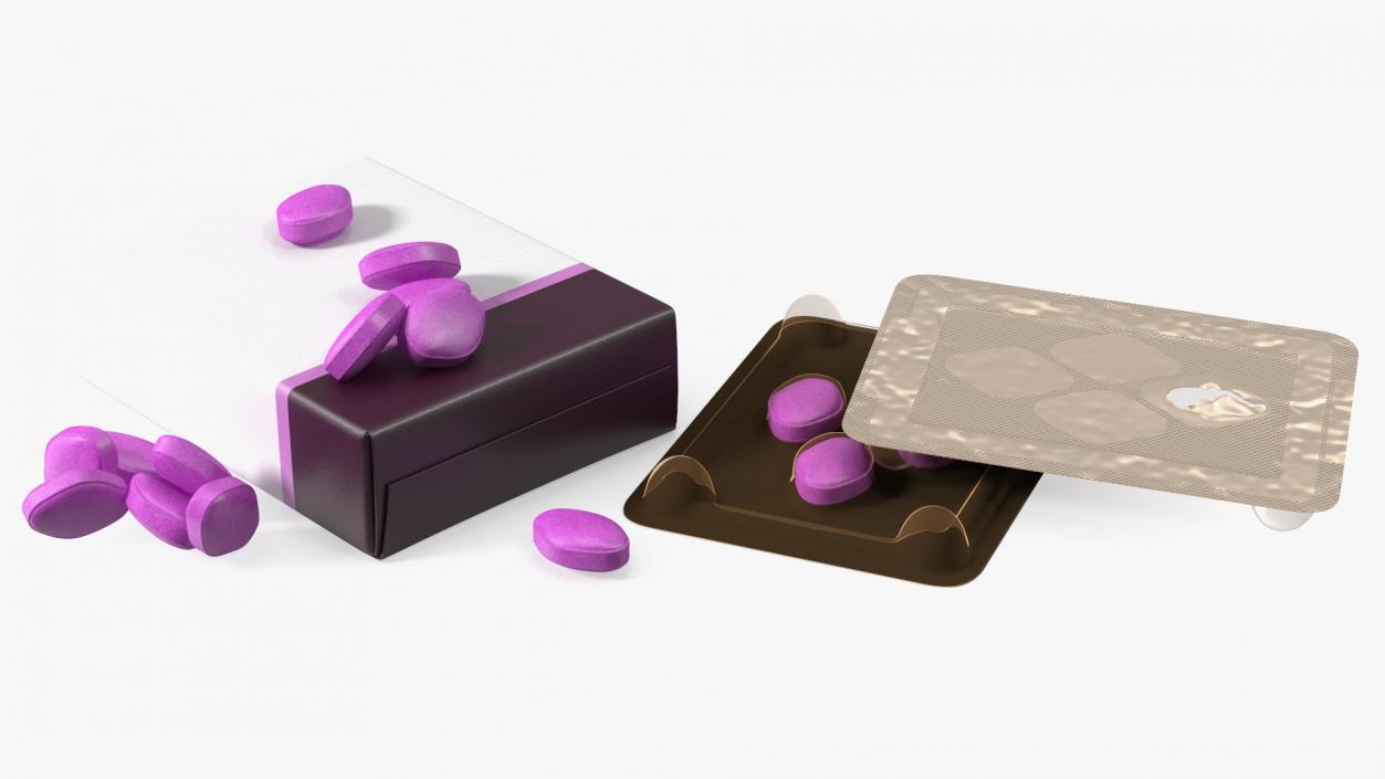 Pills Packs Collection 5 3D model