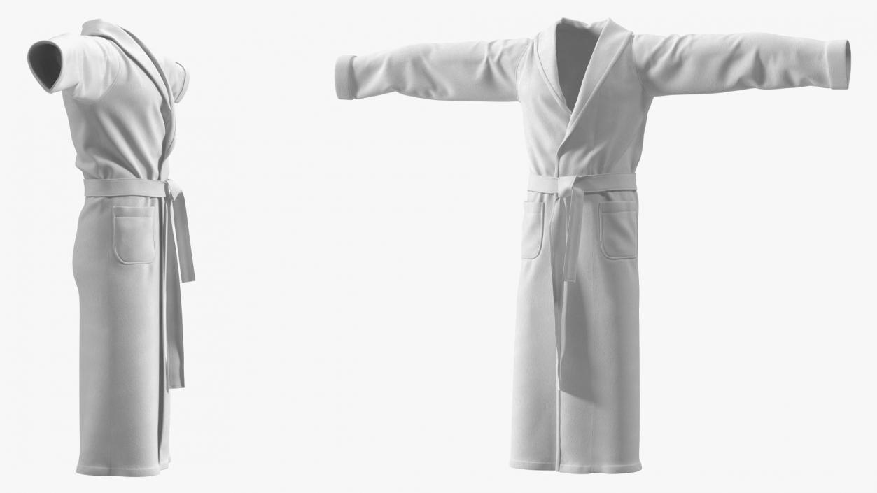 Spa Bathrobe T-Pose 3D model