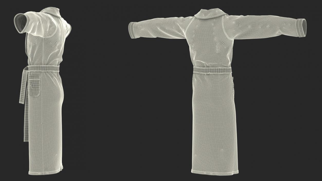 Spa Bathrobe T-Pose 3D model