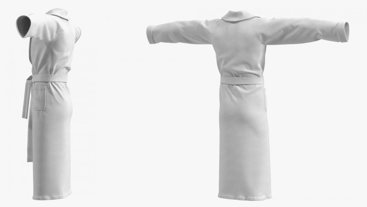 Spa Bathrobe T-Pose 3D model