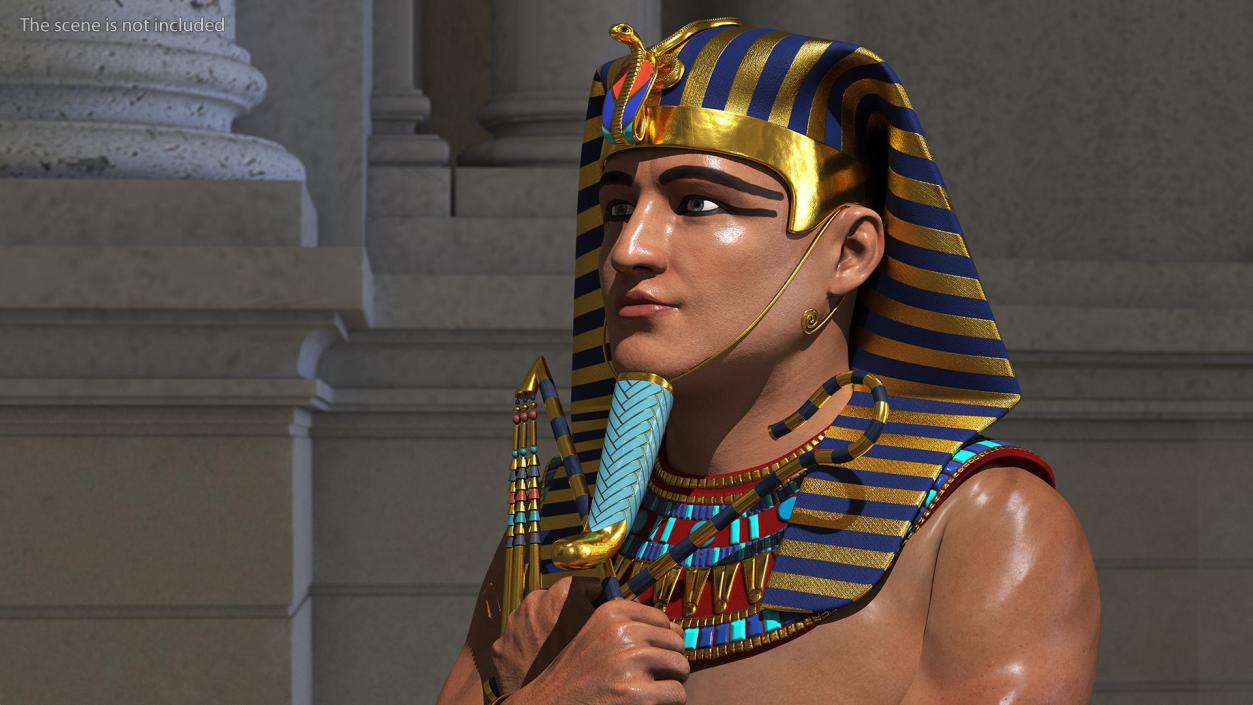 Egypt Pharaoh with Crook and Flail 3D model