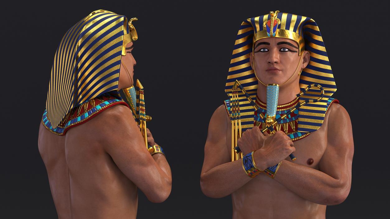 Egypt Pharaoh with Crook and Flail 3D model